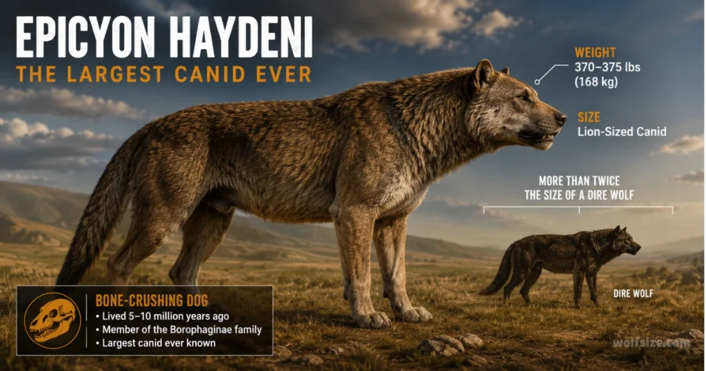 epicyon-haydeni-size