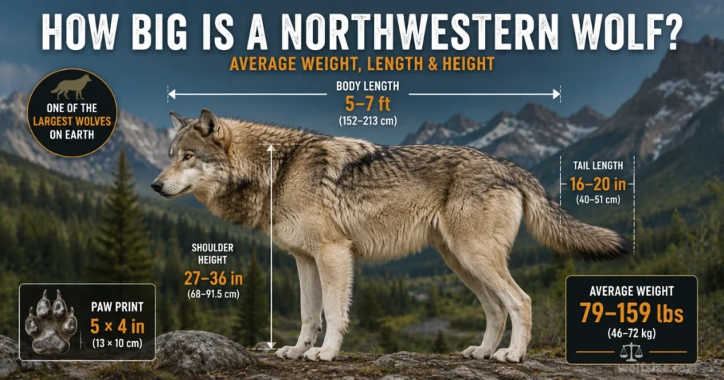 how-big-is-a-northwestern-wolf