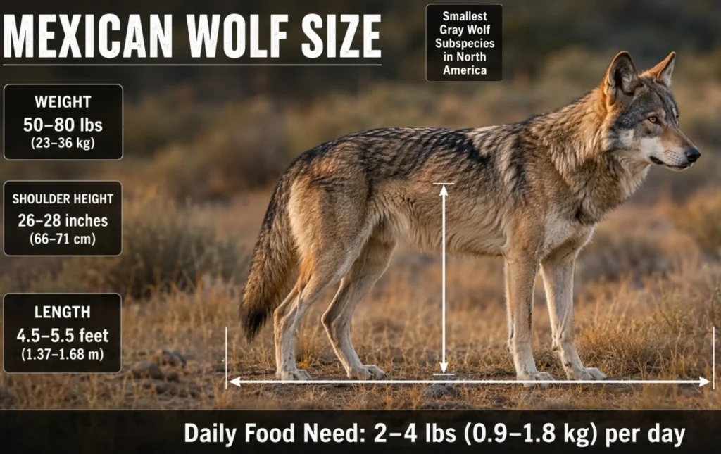 mexican-wolf-size