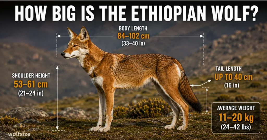 how-big-is-the-ethiopian-wolf