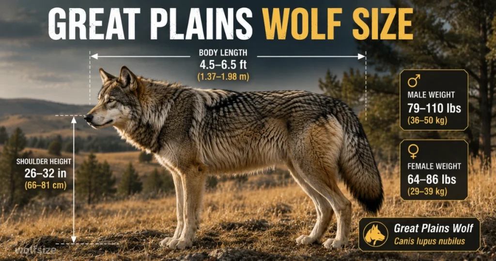 how-big-is-the-great-plains-wolf