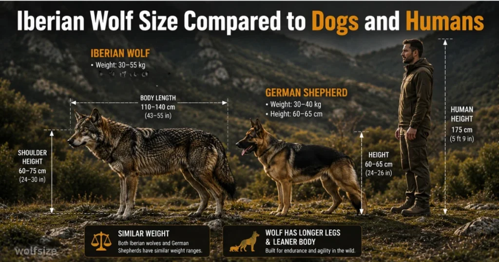 iberian-wolf-size-compared-dog-human