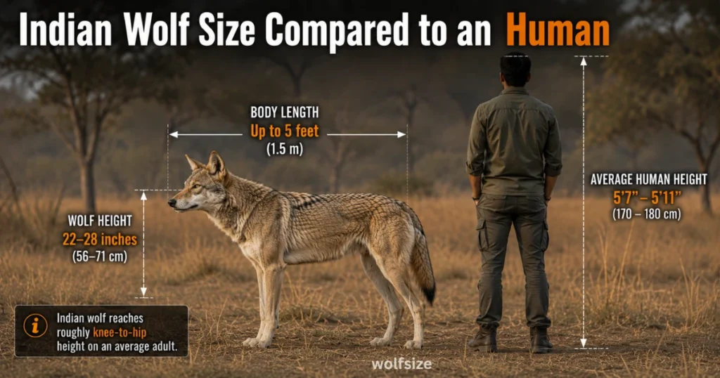 indian-wolf-size-compared-human