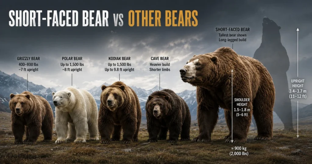 short-faced-bear-size-compare-other-bears