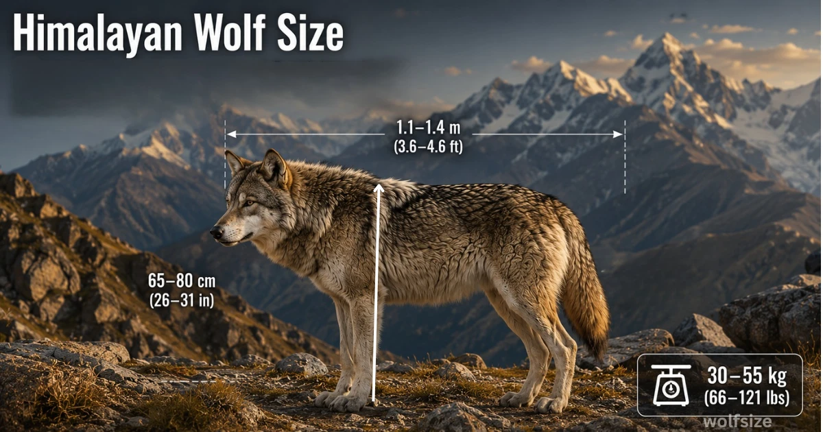 himalayan-wolf-size